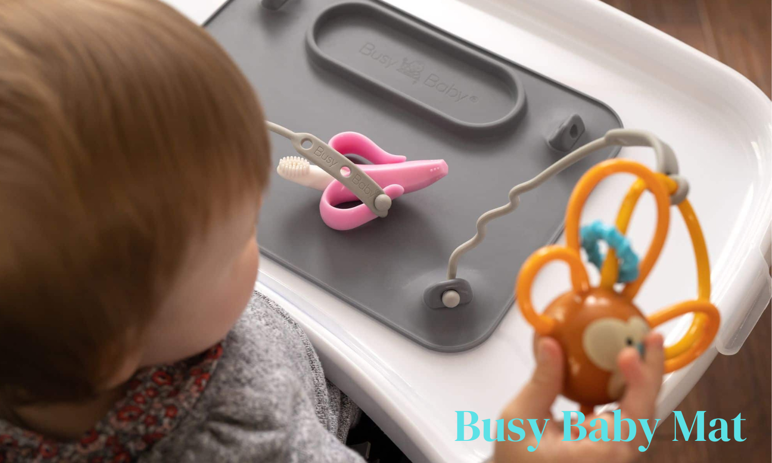 Busy Baby Mat play mat for babies, featuring interactive toys and attachments to make playtime more engaging.