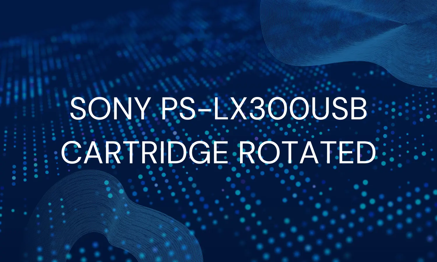 Diagram illustrating fix for Sony PS-LX300USB cartridge rotation issue